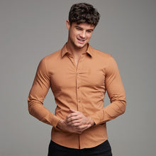 Load image into Gallery viewer, Father Sons Super Slim Stretch Classic Tan Long Sleeve - FS284