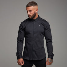 Load image into Gallery viewer, Father Sons Super Slim Stretch Black Denim Long Sleeve (Silver Emblem) - FS295