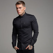 Load image into Gallery viewer, Father Sons Super Slim Stretch Black Denim Long Sleeve (Silver Emblem) - FS295