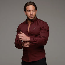 Load image into Gallery viewer, Father Sons Super Slim Stretch Burgundy Denim Long Sleeve - FS212