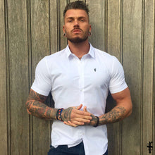 Load image into Gallery viewer, Father Sons Super Slim Stretch Classic White Short Sleeve - FS126 (PRE ORDER / DISPATCH DATE 17TH JULY)