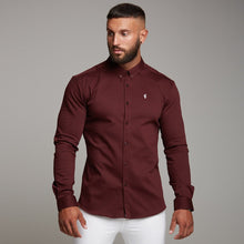 Load image into Gallery viewer, Father Sons Super Slim Stretch Burgundy Denim Long Sleeve - FS212