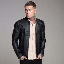Load image into Gallery viewer, Father Sons Black Lambs Leather Jacket - FSH163