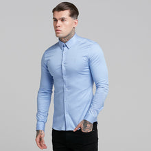 Load image into Gallery viewer, Father Sons Super Slim Luxe Ultra Stretch Cornflower Blue Long Sleeve - FS385 (PRE - ORDER / DISPATCH DATE 29TH JULY)