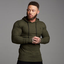 Load image into Gallery viewer, Father Sons Classic Khaki Ribbed Knit Hoodie Jumper - FSH221