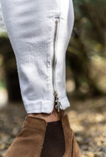 Load image into Gallery viewer, Father Sons Zipped Ankle Plain Slim Stretch White Jeans - FSH334