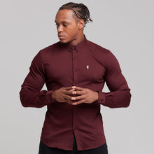 Load image into Gallery viewer, Father Sons Super Slim Stretch Burgundy Denim Long Sleeve - FS212