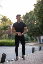Load image into Gallery viewer, Father Sons Classic Black Polo Shirt with Silver Metal Emblem Decal & Buttons - FSH459 (PRE ORDER > 6TH JULY)