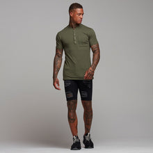 Load image into Gallery viewer, Father Sons Classic Khaki Grandad Polo Shirt - FSH294