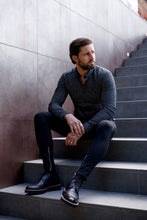 Load image into Gallery viewer, Father Sons Super Slim Stretch Black & White Dandy Print Long Sleeve FS418