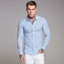 Load image into Gallery viewer, Father Sons Super Slim Stretch Navy & White Stripe (Pink Emblem) - FS112P