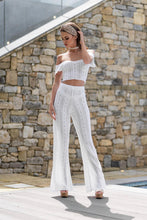 Load image into Gallery viewer, 'AYLA' Knitted Co ord Crop top white - CTJ009
