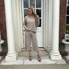 Load image into Gallery viewer, 'HARRIET' Knit Beige Lux Co Ord Set - CT085
