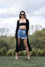 Load image into Gallery viewer, 'MILA' - CARDIGAN BLACK - CTJ011
