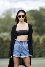 Load image into Gallery viewer, 'MILA' - CARDIGAN BLACK - CTJ011
