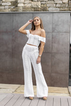 Load image into Gallery viewer, 'AYLA' Knitted Co ord Trouser White - CTJ010
