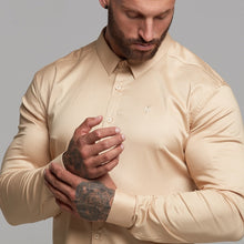 Load image into Gallery viewer, Father Sons Super Slim Luxe Ultra Stretch Light Beige Long Sleeve -  FS387
