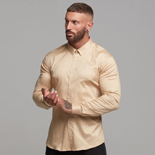 Load image into Gallery viewer, Father Sons Super Slim Luxe Ultra Stretch Light Beige Long Sleeve -  FS387
