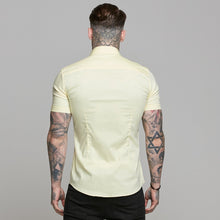 Load image into Gallery viewer, Father Sons Super Slim Ultra Stretch Yellow Short Sleeve - FS518
