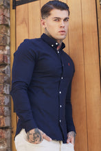Load image into Gallery viewer, Father Sons Super Slim Stretch Classic Oxford Navy (Red Emblem) - FS308 (PRE ORDER / DISPATCH DATE 17TH JULY)
