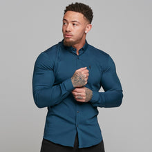 Load image into Gallery viewer, Father Sons Super Slim Ultra Stretch Classic Teal (Charcoal Buttons) -  FS484

