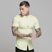 Load image into Gallery viewer, Father Sons Super Slim Ultra Stretch Yellow Short Sleeve - FS518
