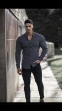 Load image into Gallery viewer, Father Sons Super Slim Stretch Black &amp; White Dandy Print Long Sleeve FS418
